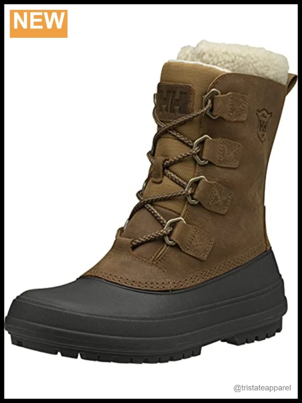 Insulated Waterproof Snow Boots Faux Fur Trim Lace Up Calf High